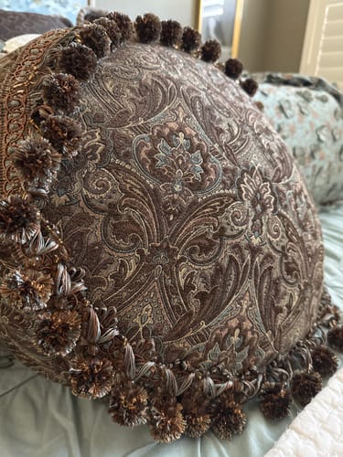 Customer photo review of Zoe Ball & Bead Tassel Fringe (Sold by the Yard)
