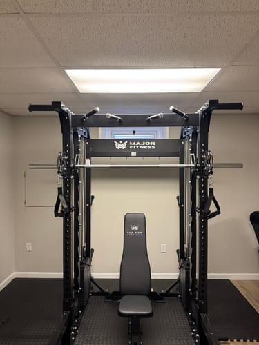 Customer photo review of Major Fitness B52 All-In-One Home Gym Smith Machine