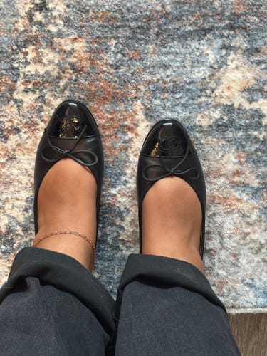 Customer photo review of ballet flats black lambskin