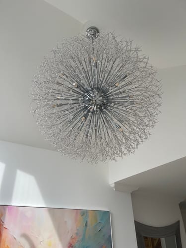 Customer photo review of 20-Light Oversized Large Luxury Sputnik Firework Chandelier
