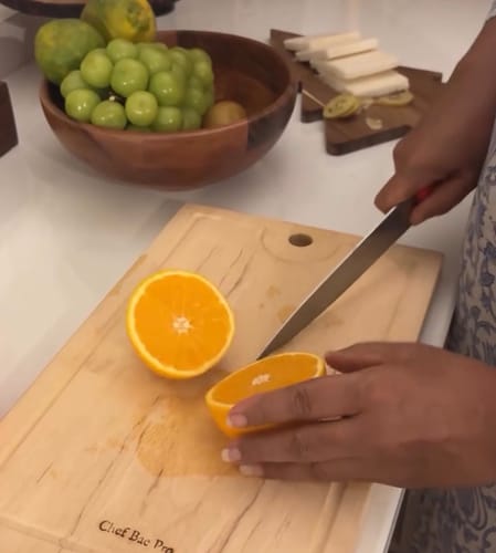 Customer photo review of Chef Bae Pro - Tamarind Wood High Density Cutting Board