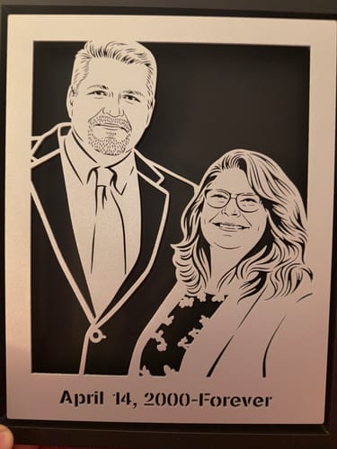 Customer photo review of Custom Metal Portrait
