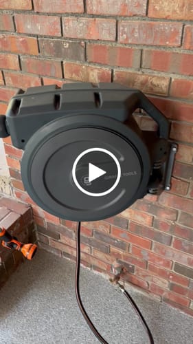 Customer video review of Retractable Garden Hose Reel 62ft-155ft