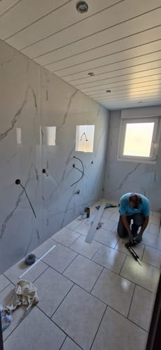 Customer photo review of Baguette 90 d'angle aluminium intérieur pvc/spc/feuille de pierre