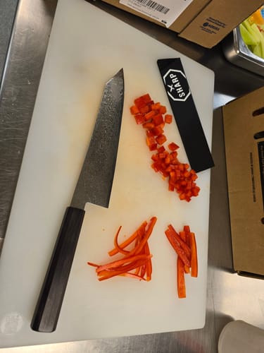 Customer photo review of Hatsukokoro Ryuhyo SG2 Kiritsuke Gyuto 210 mm