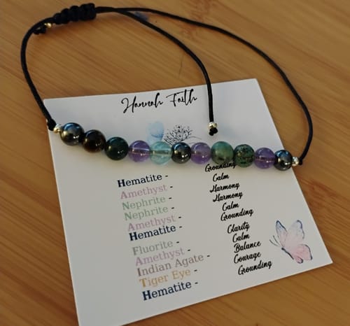 Customer photo review of Custom Name Gem Bracelet