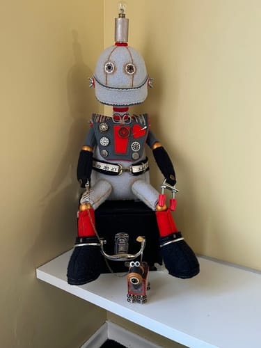 Customer photo review of Robot Art Doll PDF Pattern Approx 40cm Seated