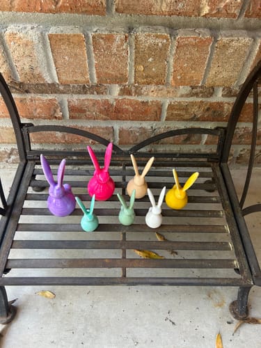 Customer photo review of White Metal Easter Rabbit