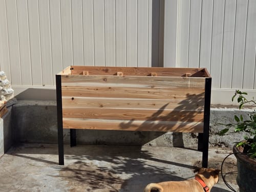 Customer photo review of 18" x 48" Raised Garden Bed - 30" TALL / Garden Grade