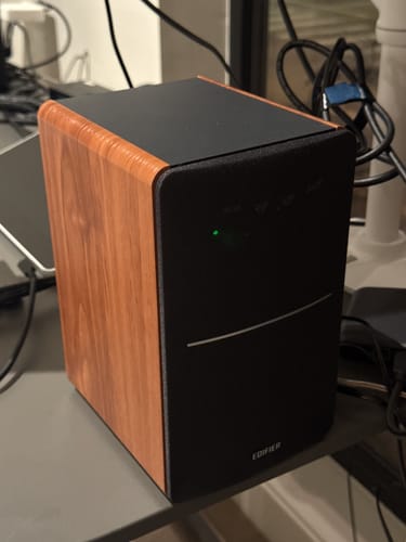 Customer photo review of R1280Ts Powered Bookshelf Speakers (Certified Refurbished)