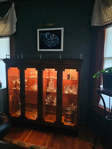 Customer photo review of Victorian Brass Gallery Rail - Antique Brass