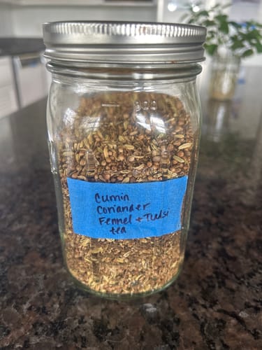 Customer photo review of CCF Tea Spice Mix (Cumin, Coriander, Fennel), Certified Organic - 8 oz