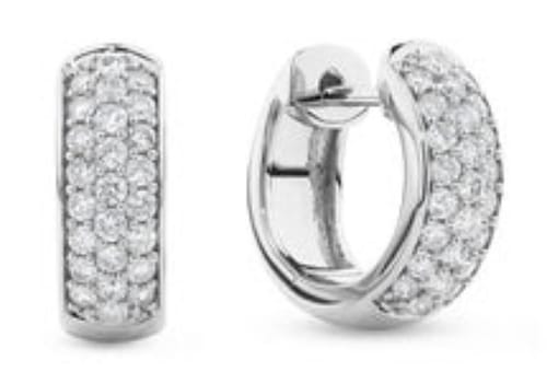 Customer photo review of 0.34ct TW Diamond Pavé Dome Huggie Earrings in 9ct White Gold