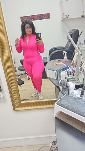 Customer photo review of The Anew Zipper Jumpsuit