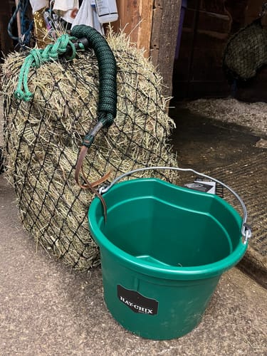 Customer photo review of Hay Chix® Half Bale Net