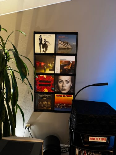 Customer photo review of 12" Vinyl Record Display Frame - LP Wall Storage