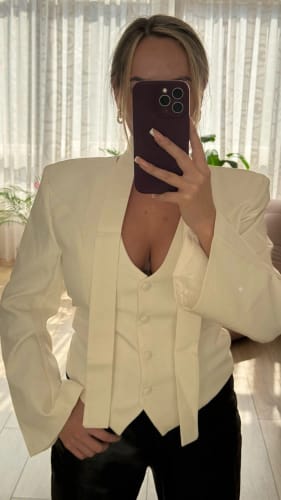 Customer photo review of Scarlett Scarf Blazer Coat