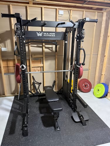 Customer photo review of Major Fitness B52 All-In-One Home Gym Smith Machine