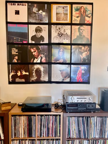Customer photo review of 12" Vinyl Record Display Frame - LP Wall Storage