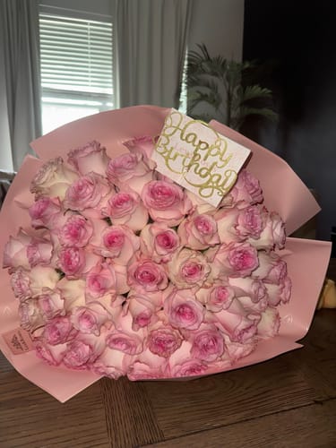 Customer photo review of Pink Rose Bouquet
