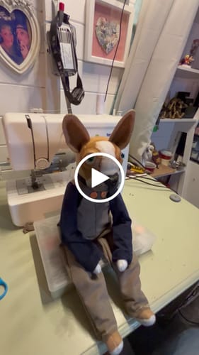 Customer video review of Boston Terrier Art Doll PDF Pattern Approx 28cm Seated