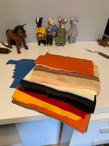Customer photo review of Premium Wool Blend Craft Felt Sheets - Value Packs