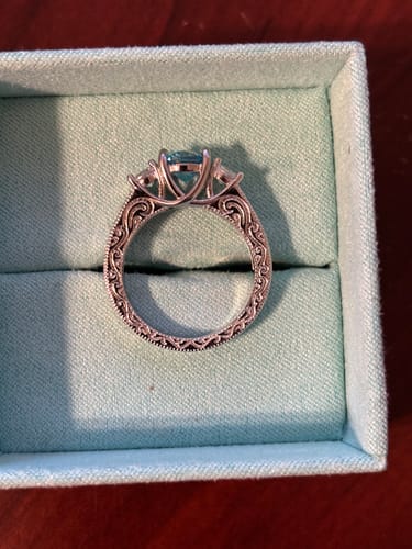 Customer photo review of Century Romance Ring - Aquamarine