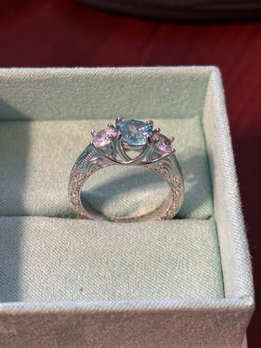 Customer photo review of Century Romance Ring - Aquamarine