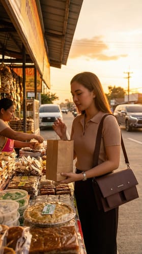 Customer photo review of Monaco Messenger Flap Bag - Matte Brown
