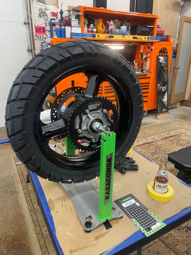 Customer photo review of STARTER Kit - Street Bike Tire Changer