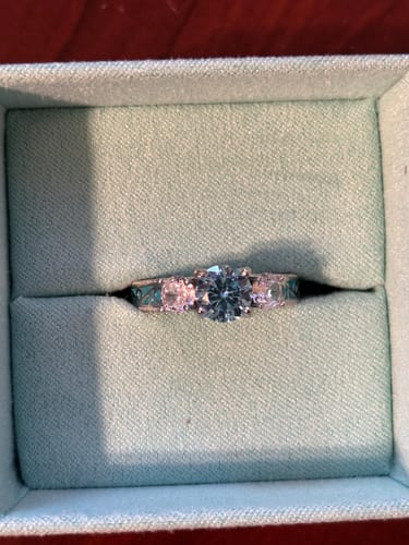 Customer photo review of Century Romance Ring - Aquamarine