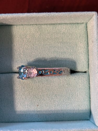 Customer photo review of Century Romance Ring - Aquamarine
