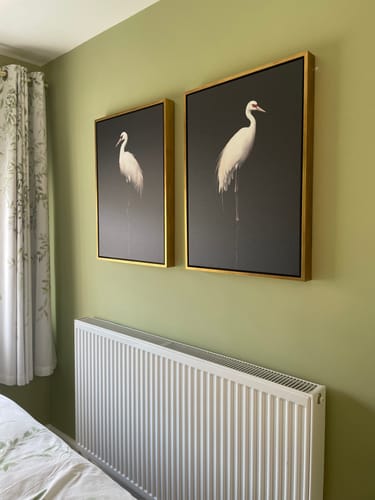 Customer photo review of Midnight Crane No1 Print
