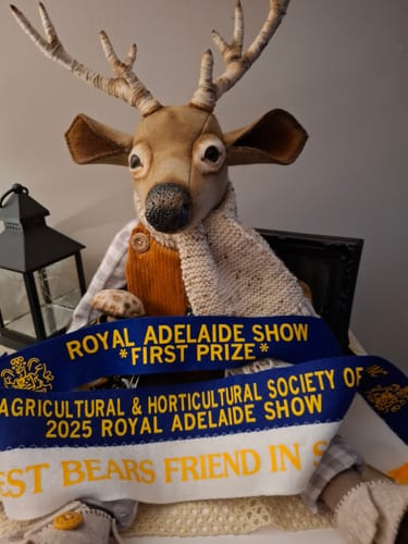 Customer photo review of Deer Doll PDF Pattern Approx 46cm Seated (Including Antlers)