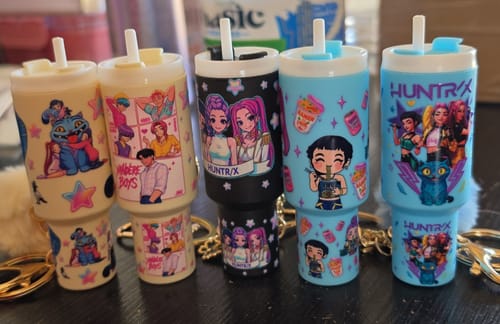 Customer photo review of Wholesale 8pcs Cute Trendy Character Mini Keychain Sticker