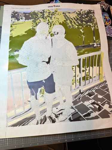 Customer photo review of Custom Paint By Numbers Kit