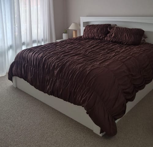 Customer photo review of Cotton Ruched Duvet Cover