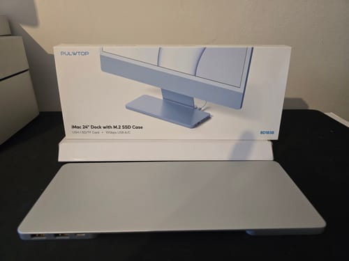 Customer photo review of PULWTOP USB C Hub & iMac M1 M3 M4 Slim Dock Accessories ( 8 in 1, Silver, M.2 SSD case)