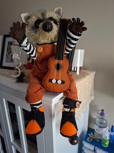 Customer photo review of Raccoon "Bandit" PDF Pattern Approx 38cm Standing
