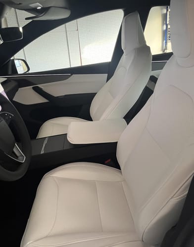 Customer photo review of Nappa Vegan Leather Full Seat Covers for Tesla Model 3/Y/S/X