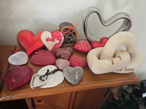 Customer photo review of Romantic Couple - Personalized Infinity Heart Sculpture