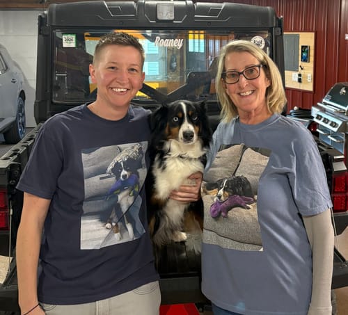 Customer photo review of Australian Shepherd Herd You T-Shirt