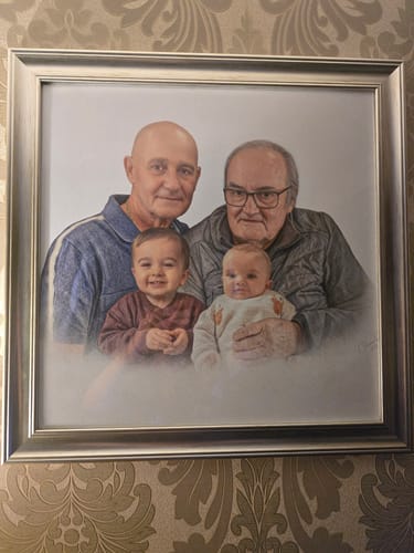 Customer photo review of Charlie's Drawings' Emotional Family Portraits