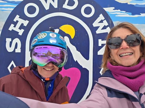 Customer photo review of The Emily Snow Goggle - Grape Ice Lens