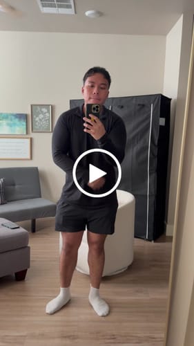 Customer video review of Fitted Performance Quarter Zip