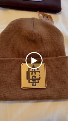 Customer video review of Custom Beanies Leather Patch