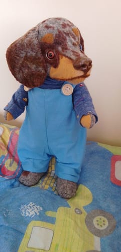 Customer photo review of Dachshund Art Doll PDF Pattern Approx 35cm Standing