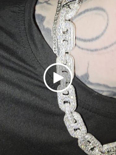 Customer video review of 17mm G-Link Diamond Chain - White Gold
