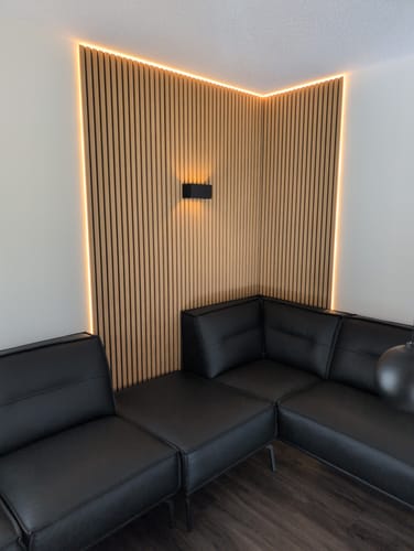 Customer photo review of Akustikpaneele Rustikale Eiche | 240 cm x 60 cm | Dreiseitig Echtholzfurnier