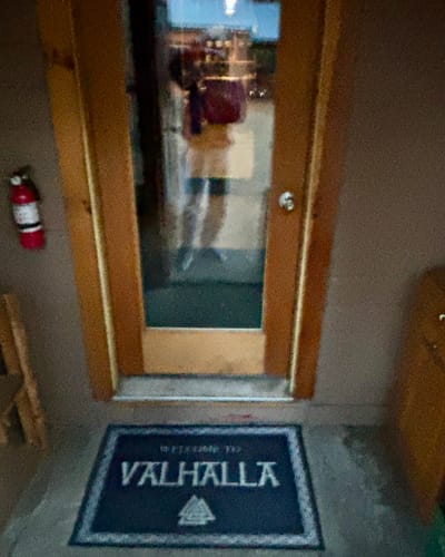 Customer photo review of Gearhuman 3D Welcome To Valhalla Doormat
